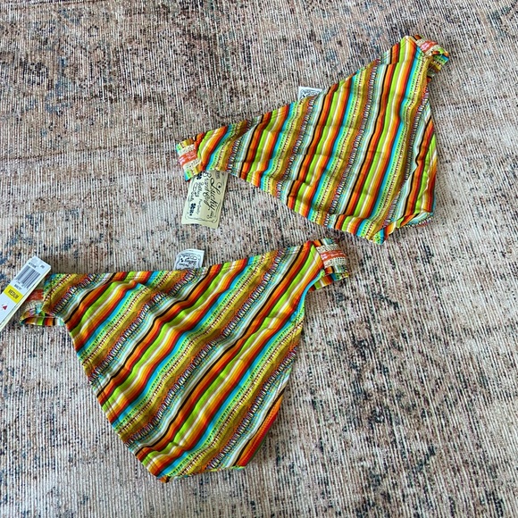 Lucky Brand Boho Striped Bikini Bottoms NWT - Picture 3 of 7